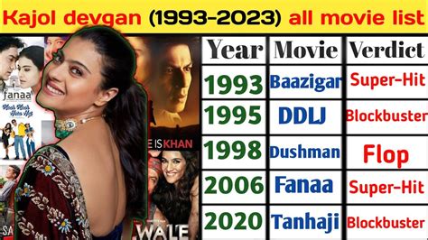 kajol filmography|kajol all movie list.